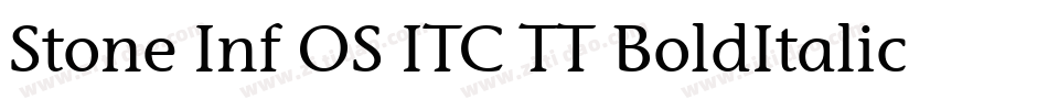Stone Inf OS ITC TT BoldItalic字体转换